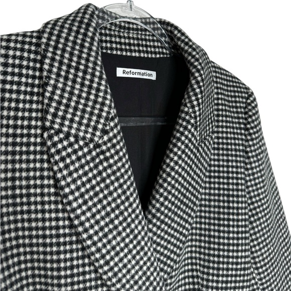 Reformation | NWOT York Coat in Black White Check Medium - Picture 5 of 12